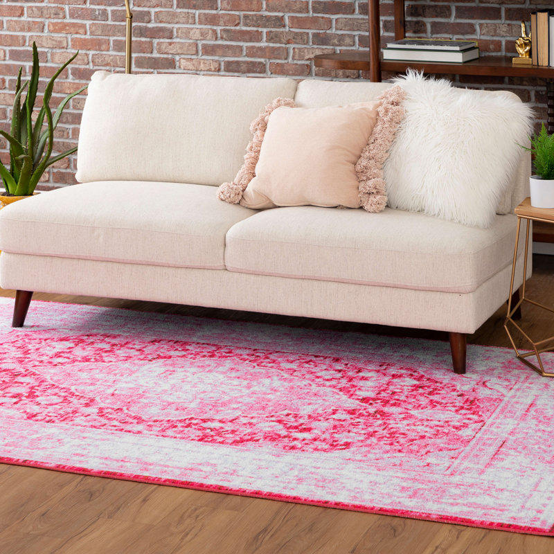 Bungalow Rose JOMO Performance Pink Rug & Reviews Wayfair